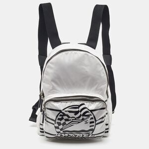 Chanel La Pausa Medium White Vinyl Backpacks
